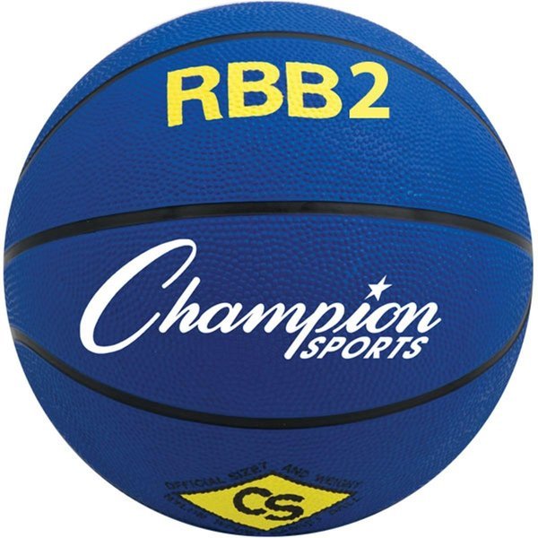 27.5 in. Pro Rubber Basketball, Royal Blue, Champion Sports, Mfr#: RBB2BL